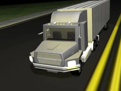 Aeromax Semi Truck Low-poly 3D model