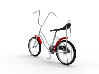 Kids Bicycle - Low Poly   Low-poly 3D model