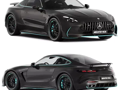 Mercedes AMG GT63 Low-poly 3D model