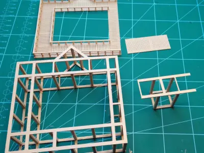 Wooden bathing pier 1-87 FDM 3D print model