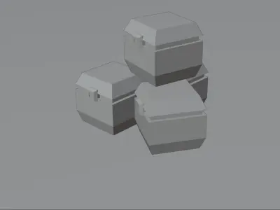 Sci Fi Painted Crates Low-poly 3D model