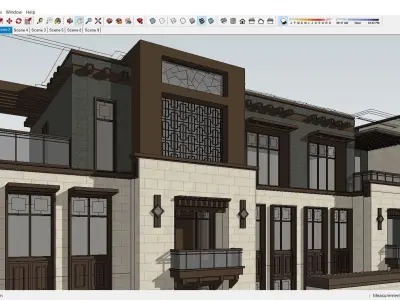 Sketchup Residential Complex 128 3D model