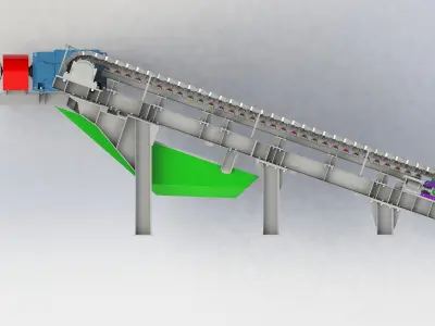 APRON FEEDER 1600x7000 3D model