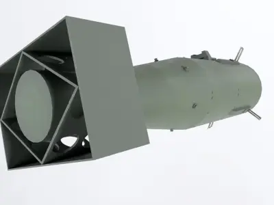 Little Boy Atom Bomb Low-poly 3D model