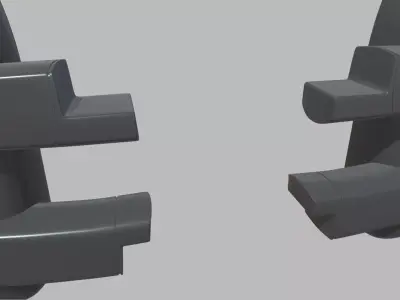 Truck Mirror 02 Low-poly 3D model