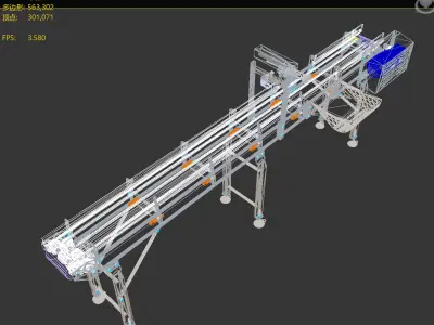 Modular conveyor 3D model purchase