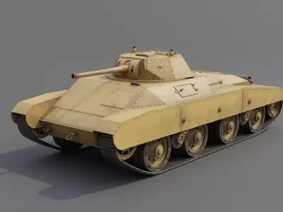 Carro Armato Celere Sahariano  Low-poly 3D model