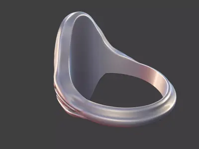 art nouveau praying mother mary virgin maria ring 3D print model