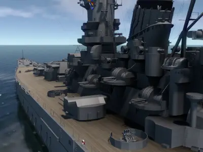 IJN MUSASHI JAPANESE BATTLESHIP WW2 3D MODEL 3D model