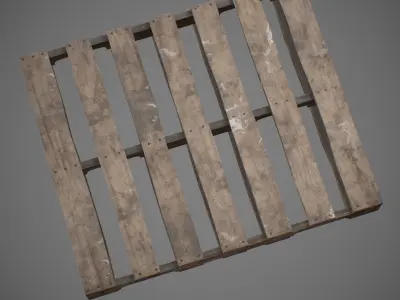 Wooden Pallet  Low-poly 3D model purchase