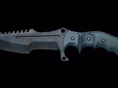 Low Poly PBR Tactical Knife -  Huntsman knife - FPS Weapon Low-poly 3D model
