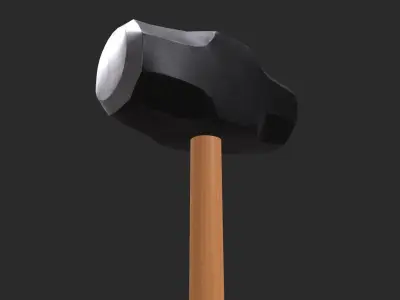 Sledgehammer 3D Game Asset Free low-poly 3D model