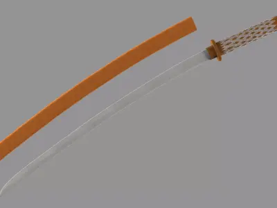 Katana  Low-poly 3D model
