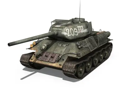 T-34 85 - Soviet medium tank - 223 3D model