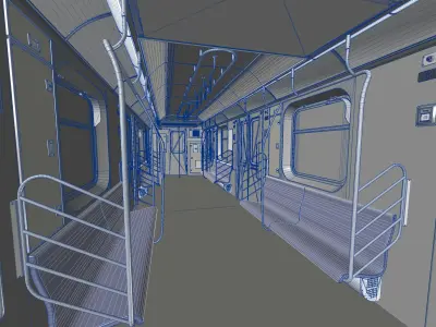 Subway Car Interior HDR 3D model