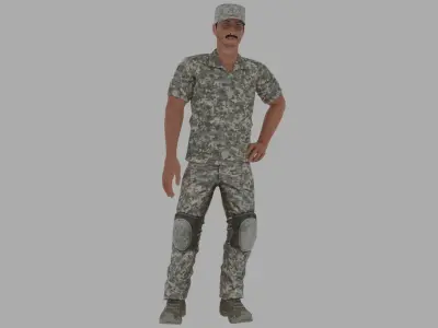 Rigged Soldier 3 3D model