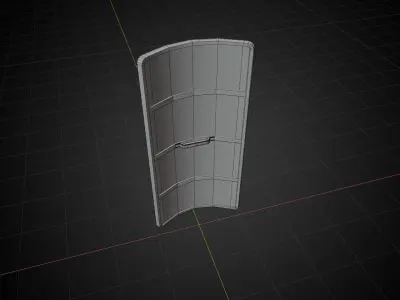 Lowpoly PBR Game-Ready Roman Scutum Shield Low-poly 3D model