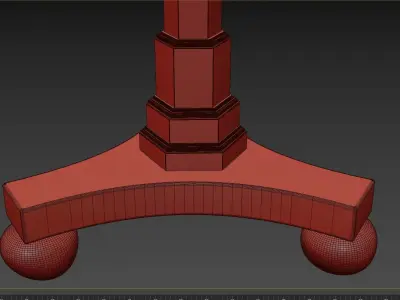 Masterpiece Antique Cherry Accent Table 3D model