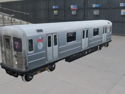 Subway Train - Metro Low-poly 3D model