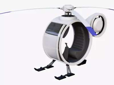 Personal Single Seat Helicopter M1 3D model