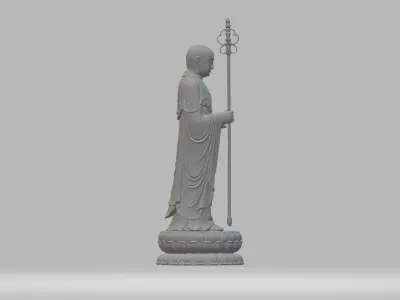 Ksitigarbha Bodhisattva Buddha Statue  3D print model order