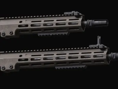 AR-15 SMR Handguard Low-poly 3D model