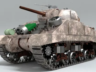 laos Game Tank Low-poly 3D model