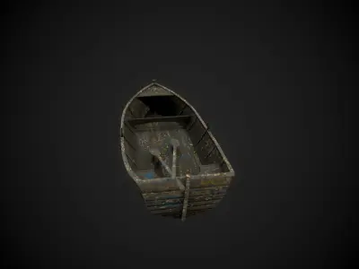 Row Boat 3D model get