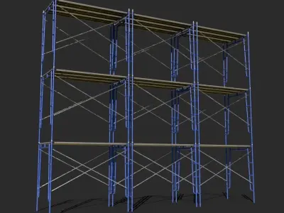 Scaffolding rack Low-poly 3D model