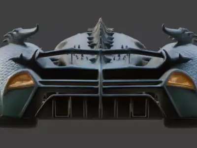 Mythic Dragon Hypercar 3D Model Low-poly 3D model