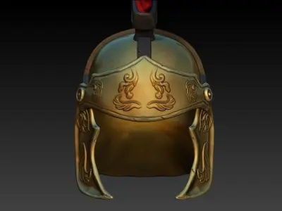 Roman helmet Low-poly 3D model