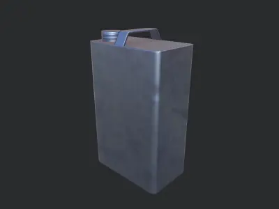 F Style Can Low-poly 3D model