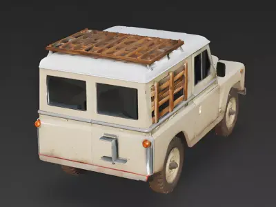 Vintage Safari SUV 3D Model Low-poly 3D model