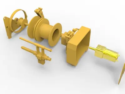 RR winch for tugs 3D print model