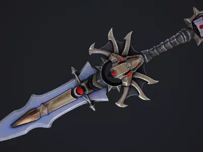 Fantasy Sword 6 3D Model Low-poly 3D model