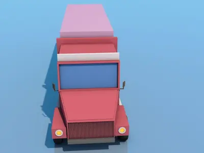 TRUCK on sky Low-poly 3D model