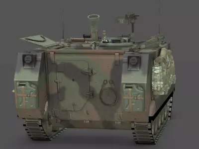 M106A3 Mortar Carrier Low-poly 3D model