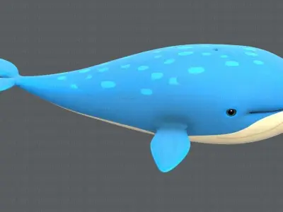 Whale V01 Low-poly 3D model
