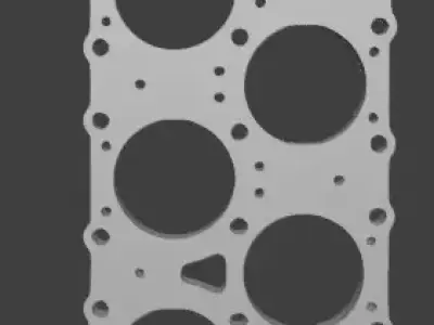 VR6 Engine Gasket Keychain - V1- V2 3D Models for 3D Printing 3D print model