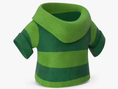 Cartoon Short Sleeve Sweater Green 3D model