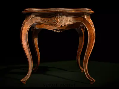 Antique French Centre Table Low-poly 3D model