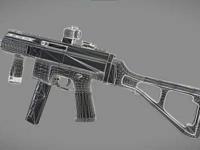 SMP45 gun Low-poly 3D model