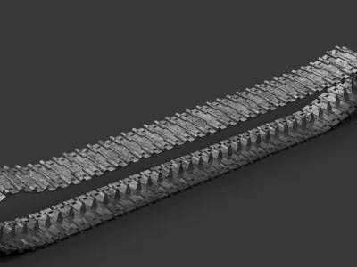Tank chain Free low-poly 3D model