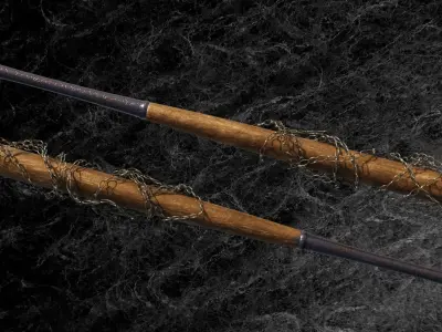 POST APOCALYPTIC MELEE WEAPON CHAINED BAT Low-poly 3D model