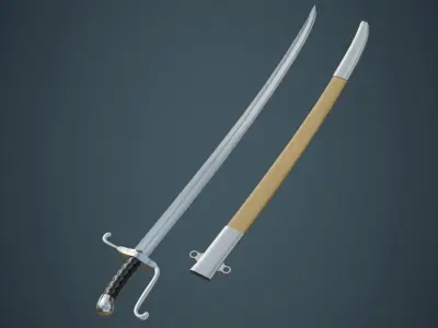 Sabre 1A Low-poly 3D model