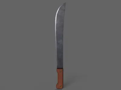 PBR Machete V2b Low-poly 3D model