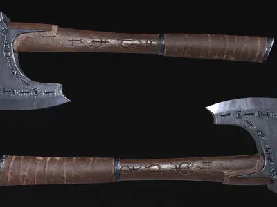 Axe-Viking Low-poly 3D model