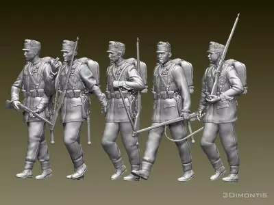 Austria soldiers ww1 3D print model
