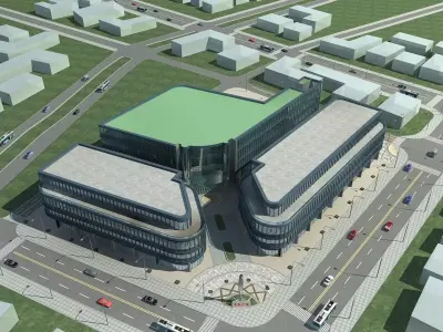 Commercial Building 3D model 43