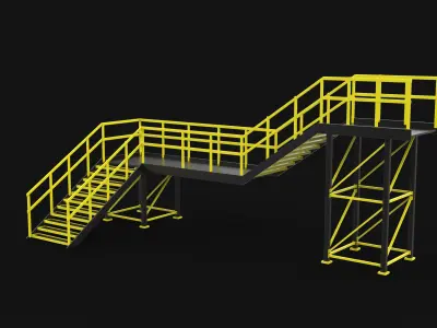 Industrial Stairs 3D model